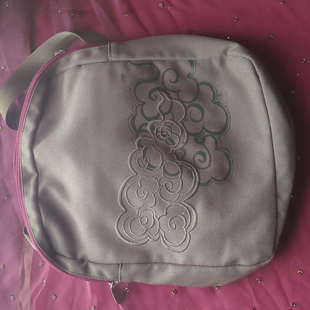 Haiku Sage Green Crossbody Bag with Swirl Design